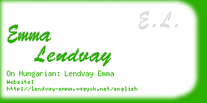 emma lendvay business card